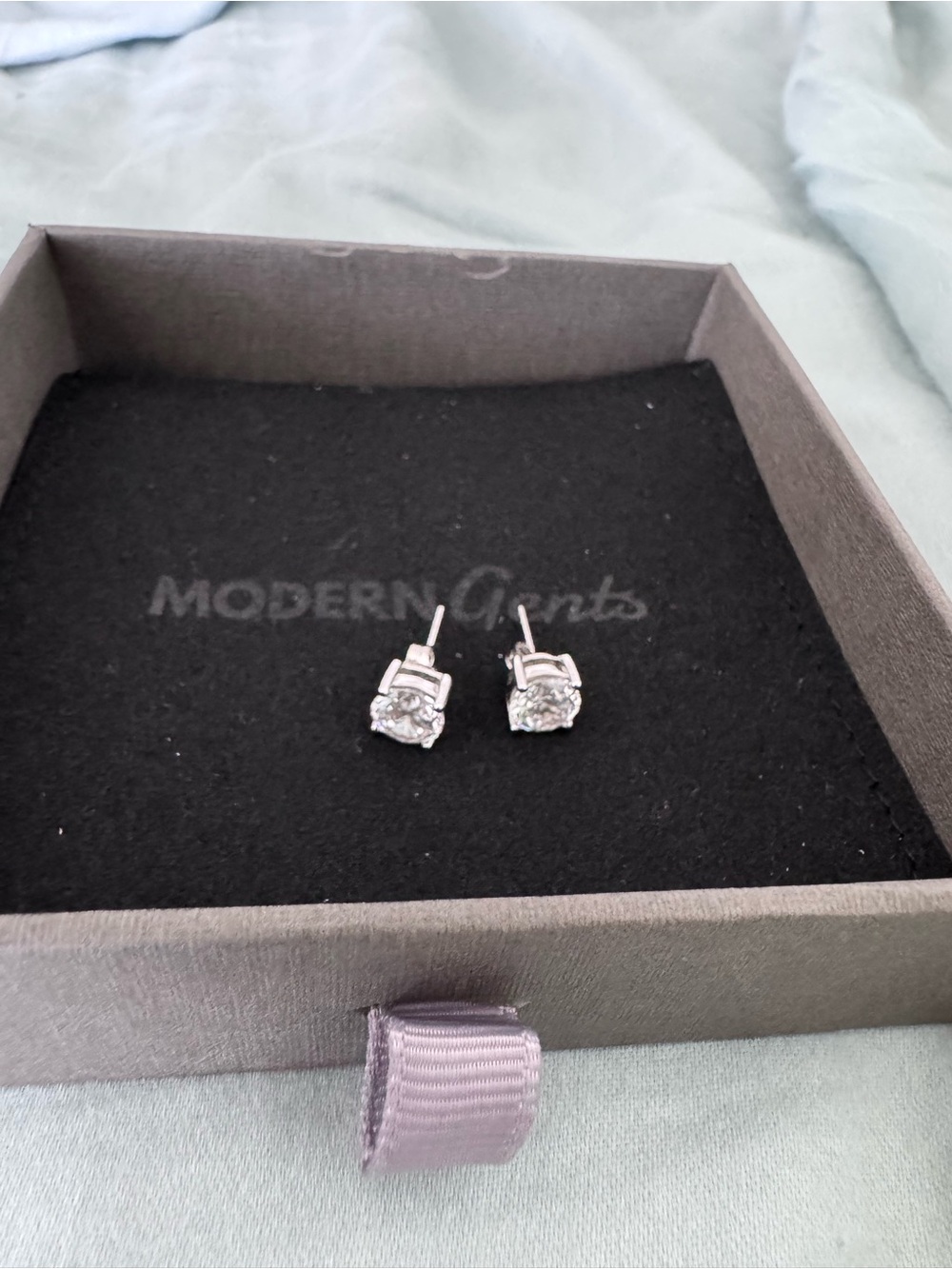 “The Ritz” CZ Studs - Picture 2 of 3